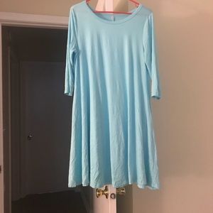 Swing dress- robin blue with PoCkets